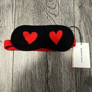 NWOT Chinti & Parker cashmere Heart Sleep Mask